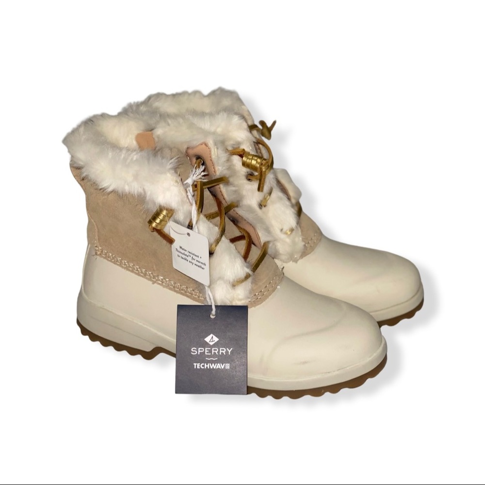 SPERRY MARITIME REPEL SUEDE SNOW BOOT W/ THINSULATE SIZE 5 COLOR SAND